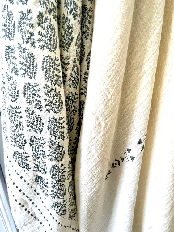 Stole Hand Block Printed