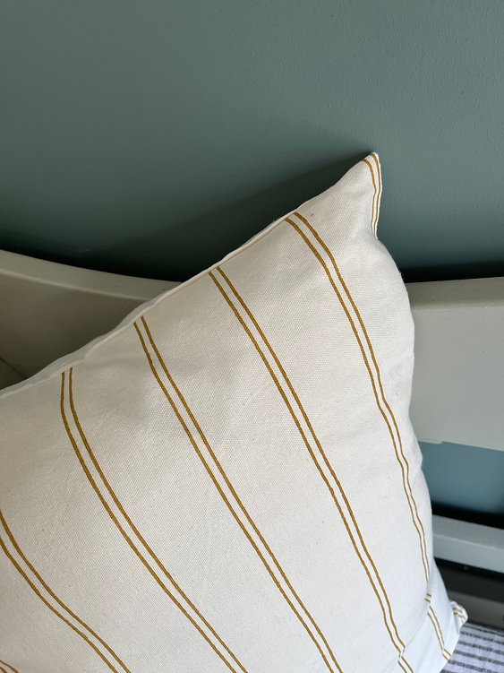 Cushion Cover Striped Khakhi