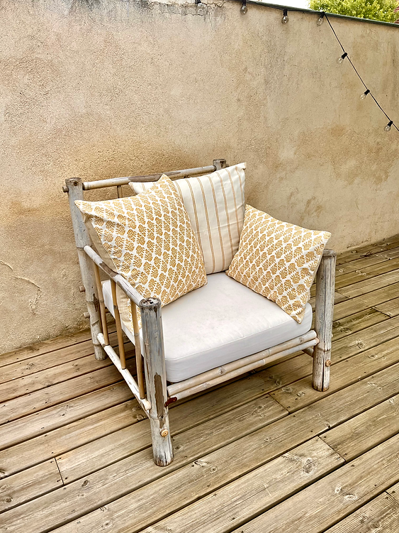 Cushion Cover Fern Mustard