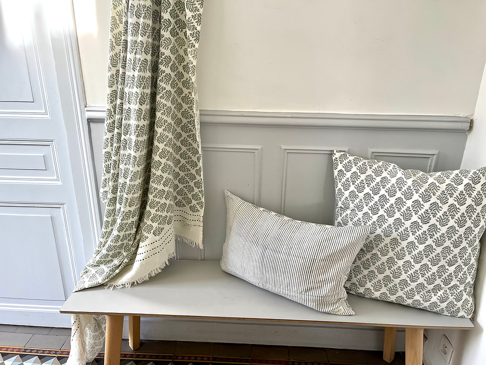 Cushion Cover Fern Khakhi