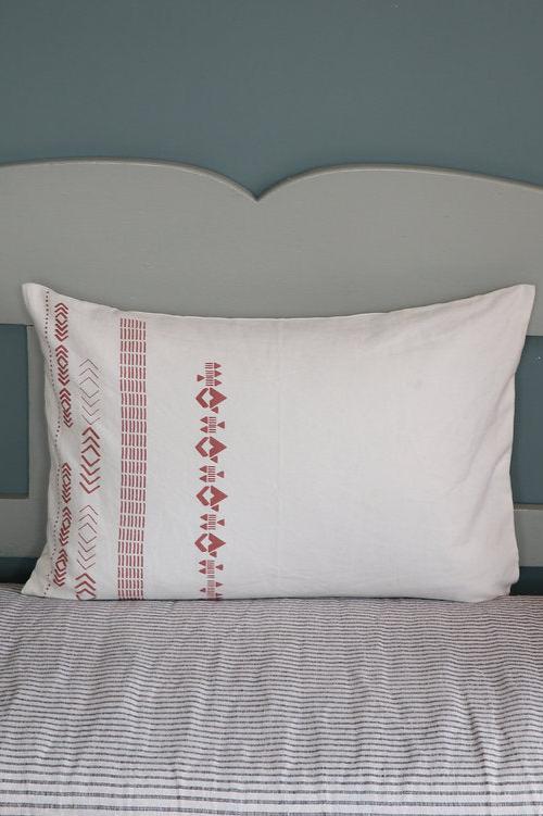Cushion Cover Hand Block Printed Terracota