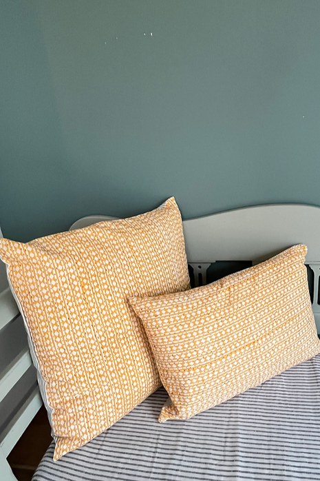 Cushion Cover Kantha Yellow