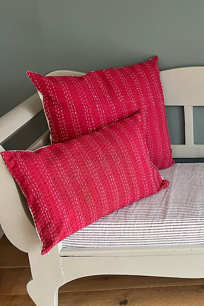 Cushion Cover Kantha Red