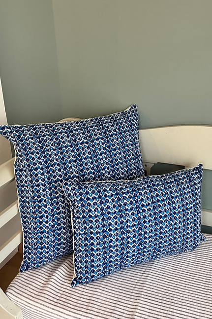 Cushion Cover Kantha Indigo