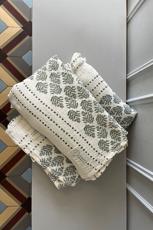 Throw Hand Block Printed