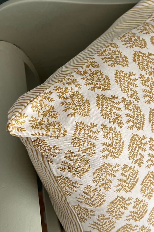Cushion Cover Fern Mustard
